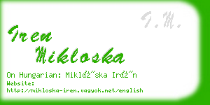 iren mikloska business card